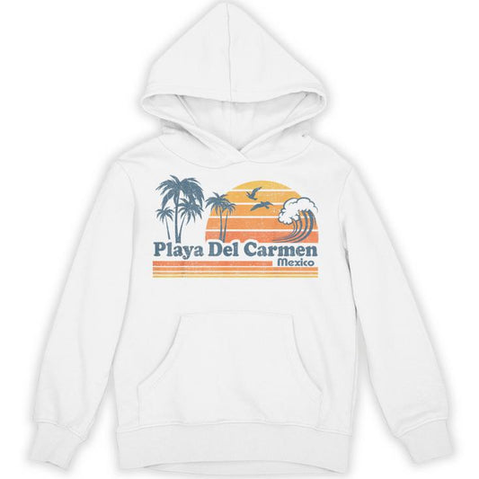 Playa Del Carmen Mexico Beach Summer Vacation Vintage Retro Unisex Hoodie