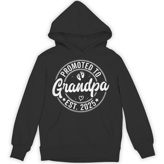 Promoted To Grandpa Est 2025 Grandparents New Grandpa 2025 Unisex Hoodie