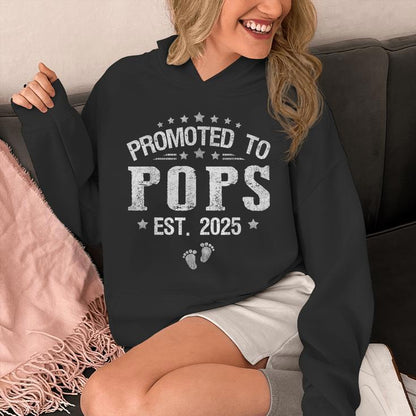 Promoted To Pops Est2025 Father's Day First Time Pops Unisex Hoodie