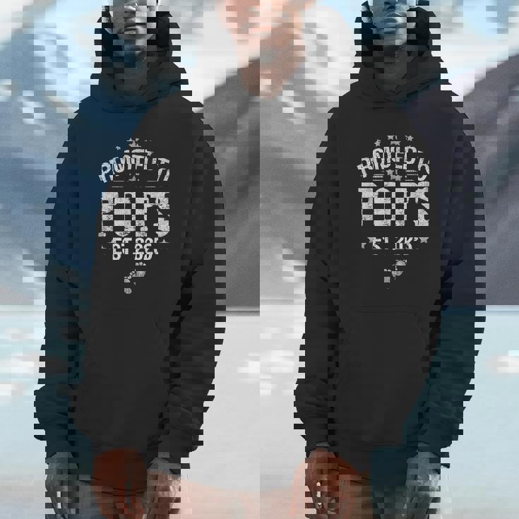 Promoted To Pops Est2025 Father's Day First Time Pops Unisex Hoodie