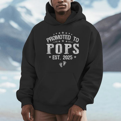 Promoted To Pops Est2025 Father's Day First Time Pops Unisex Hoodie