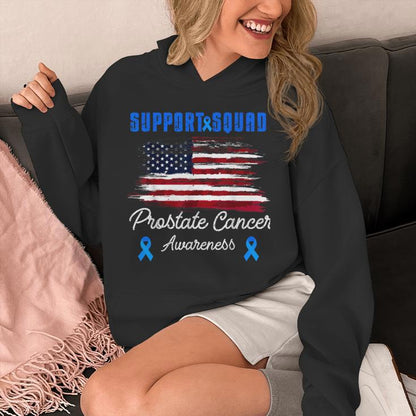 Prostate Cancer Flag Support Squad Prostate Cancer Awareness Unisex Hoodie