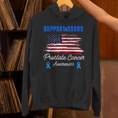 Prostate Cancer Flag Support Squad Prostate Cancer Awareness Unisex Hoodie