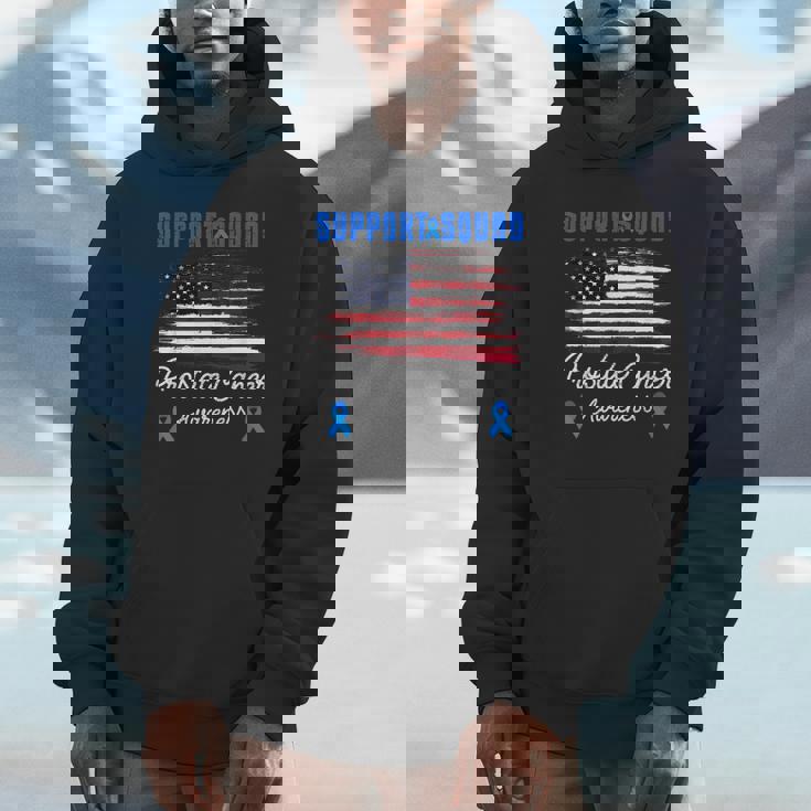 Prostate Cancer Flag Support Squad Prostate Cancer Awareness Unisex Hoodie