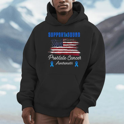 Prostate Cancer Flag Support Squad Prostate Cancer Awareness Unisex Hoodie