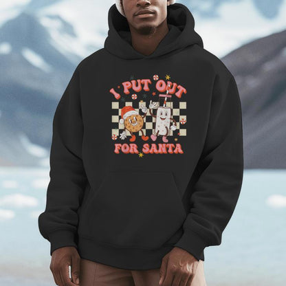 I Put Out Milk Cookie For Santa Couple Matching Christmas Unisex Hoodie