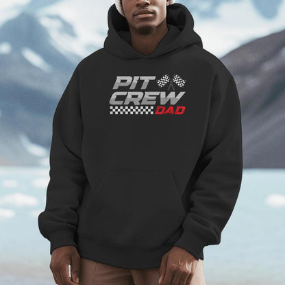 Race Car Birthday Family Retro Pit Crew Dad Father's Day Unisex Hoodie
