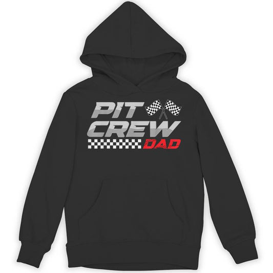 Race Car Birthday Family Retro Pit Crew Dad Father's Day Unisex Hoodie