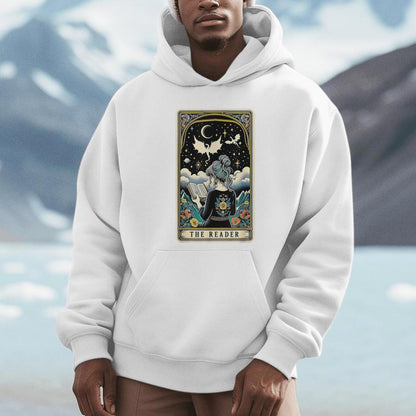 The Reader Tarot Card Book Dragon Romantasy Smutty Bookworm Unisex Hoodie