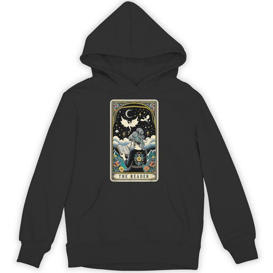 The Reader Tarot Card Book Dragon Romantasy Smutty Bookworm Unisex Hoodie