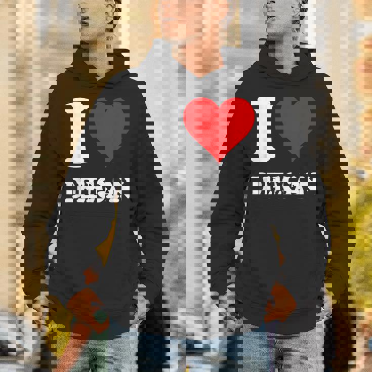 Red Heart I Love Deegan Unisex Hoodie