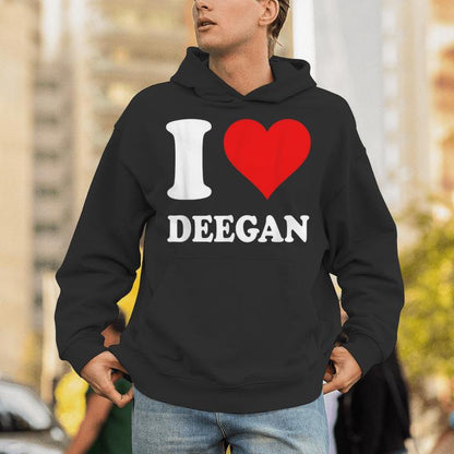 Red Heart I Love Deegan Unisex Hoodie