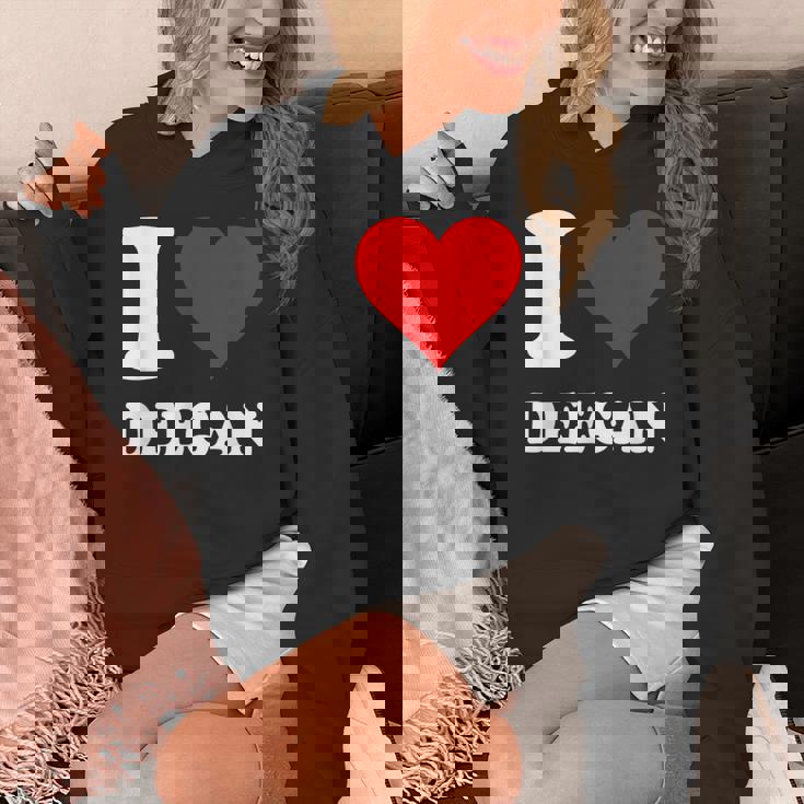 Red Heart I Love Deegan Unisex Hoodie