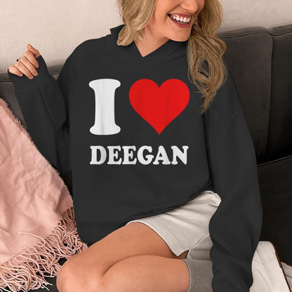 Red Heart I Love Deegan Unisex Hoodie