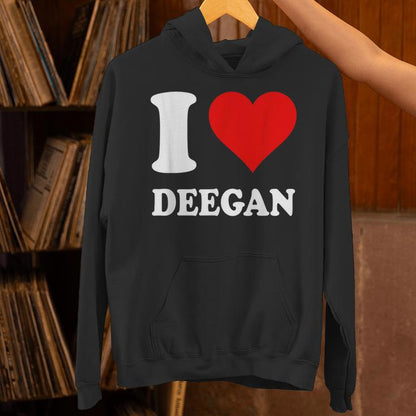 Red Heart I Love Deegan Unisex Hoodie