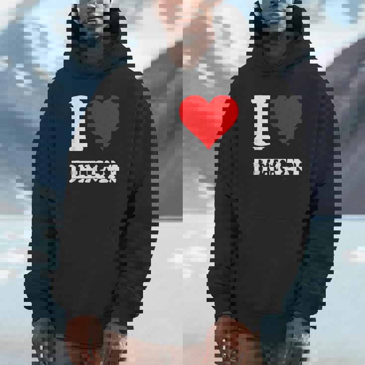 Red Heart I Love Deegan Unisex Hoodie