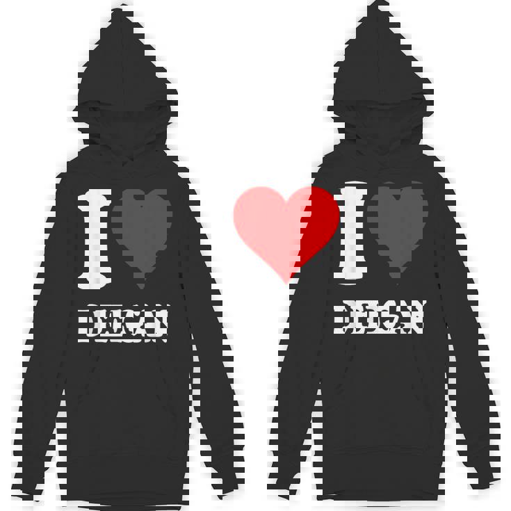 Red Heart I Love Deegan Unisex Hoodie