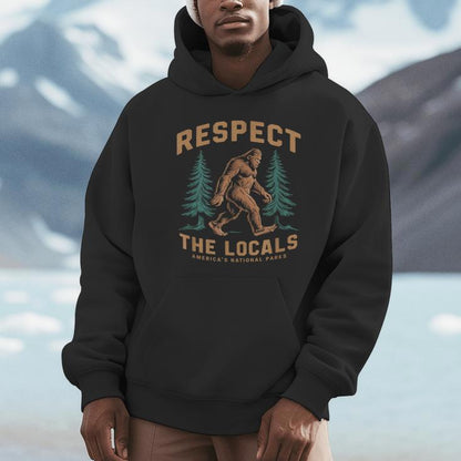 Respect The Locals Bigfoot Sasquatch American National Parks Unisex Hoodie