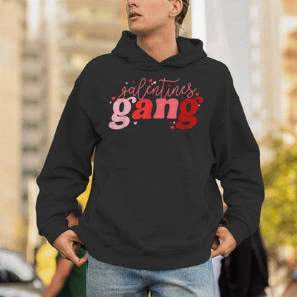 Retro 2025 Valentine's Day Galentines Gang Unisex Hoodie
