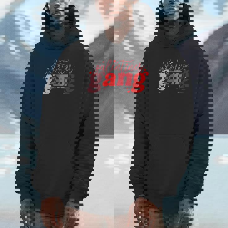 Retro 2025 Valentine's Day Galentines Gang Unisex Hoodie