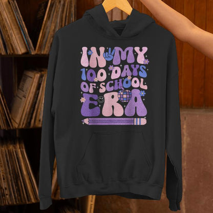 Retro Disco In My 100 Days Of School Era 100Th Day Of School Unisex Hoodie