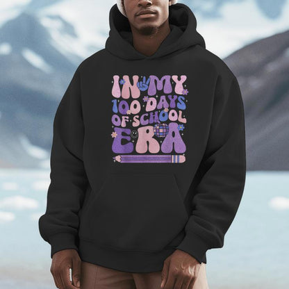 Retro Disco In My 100 Days Of School Era 100Th Day Of School Unisex Hoodie