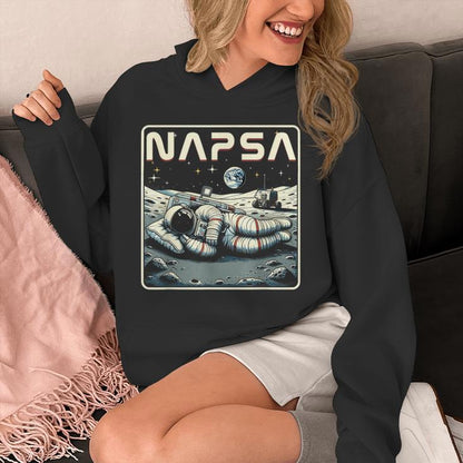 Retro Napsa Astronaut Outer Space Pun Novelty Space Unisex Hoodie