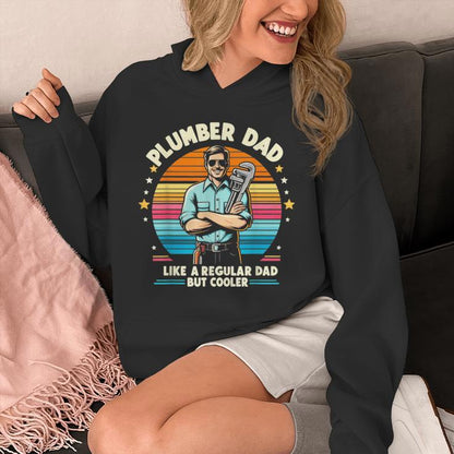 Retro Plumber Dad But Cooler Plumbing Father Mens Unisex Hoodie