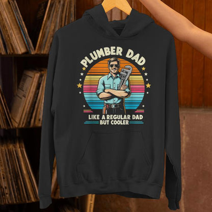 Retro Plumber Dad But Cooler Plumbing Father Mens Unisex Hoodie