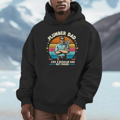 Retro Plumber Dad But Cooler Plumbing Father Mens Unisex Hoodie