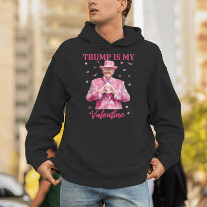 Retro Trump Is My Valentine Trump Valentine Day Unisex Hoodie