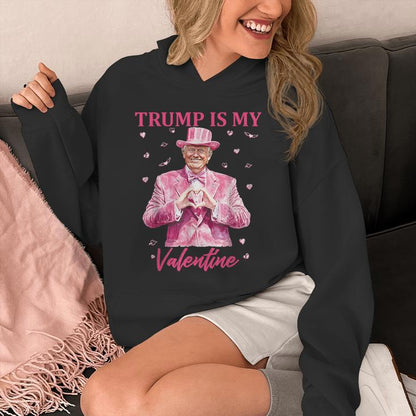 Retro Trump Is My Valentine Trump Valentine Day Unisex Hoodie