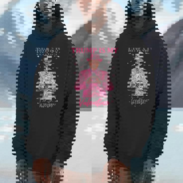 Retro Trump Is My Valentine Trump Valentine Day Unisex Hoodie