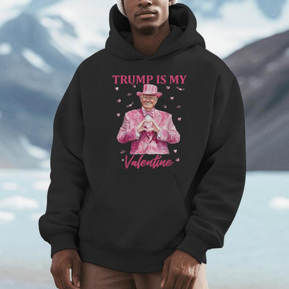 Retro Trump Is My Valentine Trump Valentine Day Unisex Hoodie