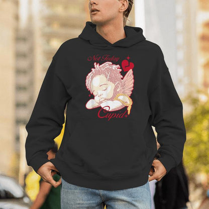 Retro Vintage Not Today Cupid Jordans Valentines Day Unisex Hoodie