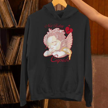 Retro Vintage Not Today Cupid Jordans Valentines Day Unisex Hoodie