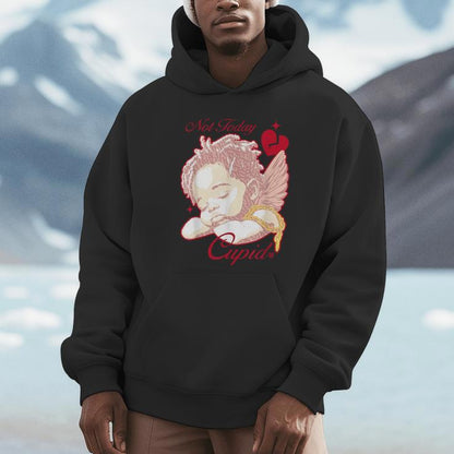 Retro Vintage Not Today Cupid Jordans Valentines Day Unisex Hoodie