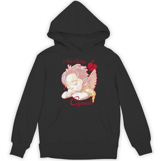 Retro Vintage Not Today Cupid Jordans Valentines Day Unisex Hoodie