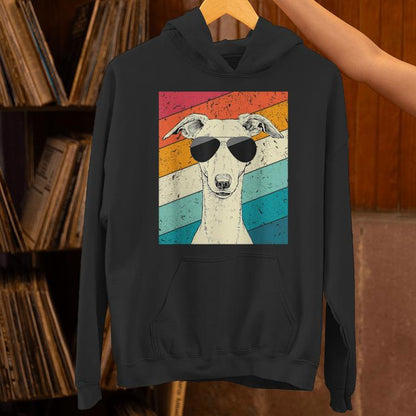 Retro Vintage Whippet With Sunglasses Dog Lovers Unisex Hoodie