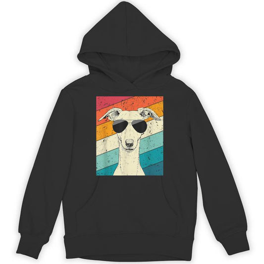 Retro Vintage Whippet With Sunglasses Dog Lovers Unisex Hoodie