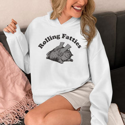 Rolling Fatties Cat Kitten Owner Fat Cat Unisex Hoodie