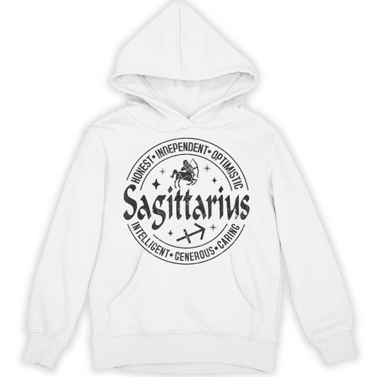 Sagittarius Virtues Vintage Style Zodiac Sagittarius Unisex Hoodie