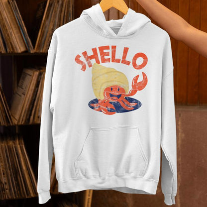 Shello Vintage Hermit Crab Chilling Unisex Hoodie
