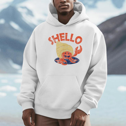 Shello Vintage Hermit Crab Chilling Unisex Hoodie