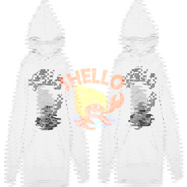 Shello Vintage Hermit Crab Chilling Unisex Hoodie