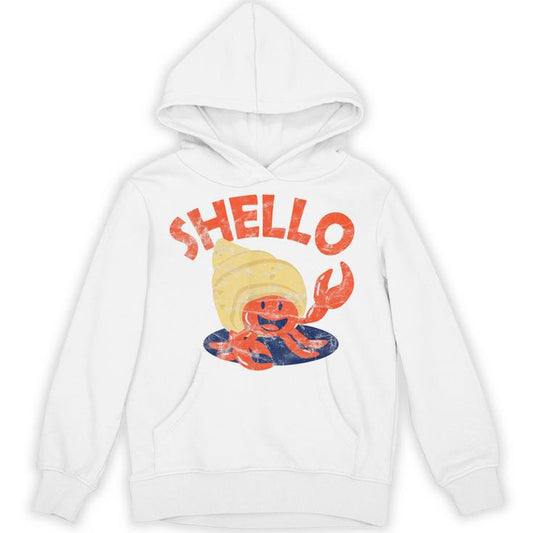Shello Vintage Hermit Crab Chilling Unisex Hoodie