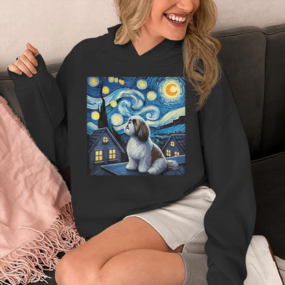 Shih Tzu Starry Night Sky Unisex Hoodie