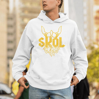 Skol With Helmet And Beard Distressed Unisex Hoodie