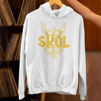 Skol With Helmet And Beard Distressed Unisex Hoodie