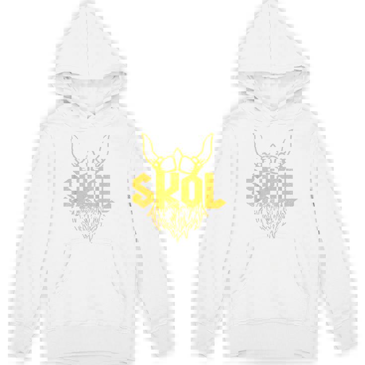 Skol With Helmet And Beard Distressed Unisex Hoodie